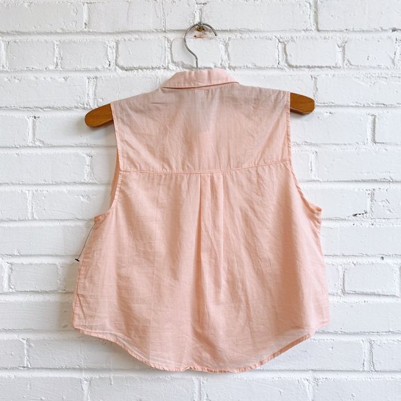 ⚡️3/$25 ⚡️AMERICAN APPAREL peach sleeveless shirt - Picture 2 of 3